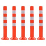 vidaXL Baliză control trafic, 5 buc., plastic, 75 cm vidaXL Baliză control trafic, 5 buc., plastic, 75 cm