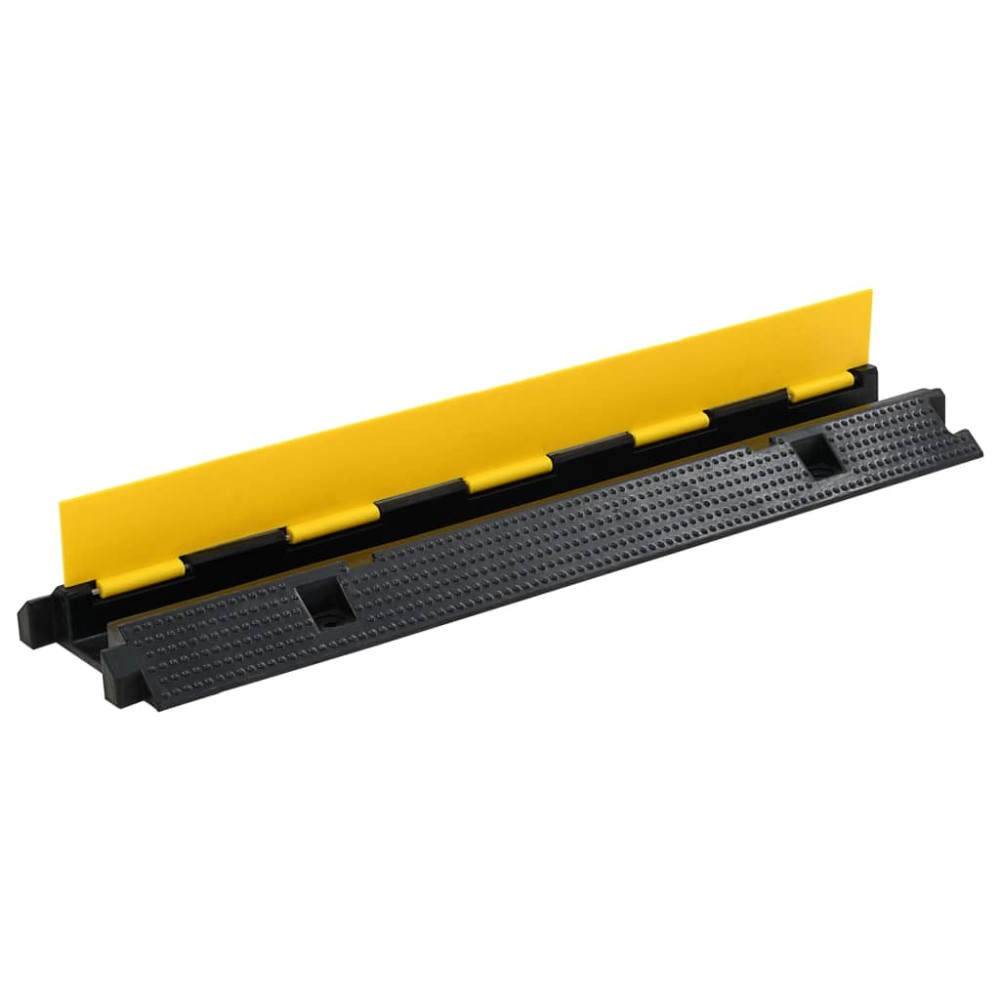 vidaXL Rampă de protecție cabluri, 1 canal, cauciuc 100 cm