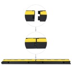 vidaXL Rampă de protecție cabluri, 1 canal, cauciuc 100 cm vidaXL Rampă de protecție cabluri, 1 canal, cauciuc 100 cm