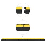 vidaXL Rampe de protecție cabluri, 2 buc., 1 canal, cauciuc 100 cm vidaXL Rampe de protecție cabluri, 2 buc., 1 canal, cauciuc 100 cm