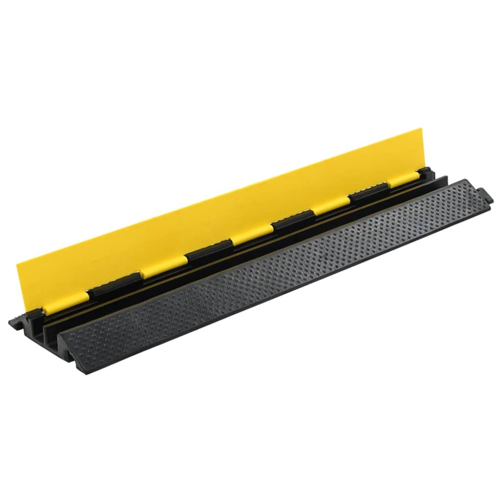 vidaXL Rampă de protecție cabluri, 2 canale, cauciuc 101,5 cm