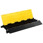 vidaXL Rampă de protecție cabluri, 3 canale, cauciuc 93 cm
