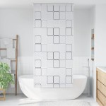 vidaXL Jaluzea roletă de duș 80x240 cm Model pătrate vidaXL Jaluzea roletă de duș 80x240 cm Model pătrate