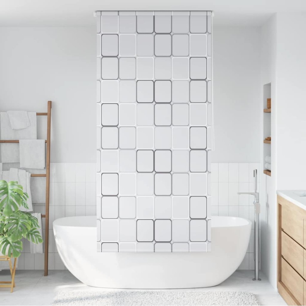 vidaXL Jaluzea roletă de duș, model pătrate, 100x240 cm