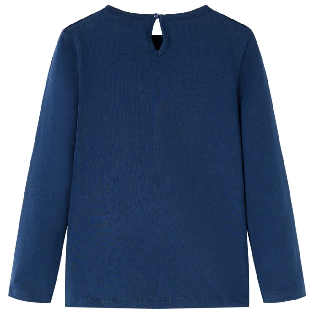 Tricou pentru copii cu mâneci lungi, bleumarin, 104