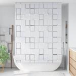 vidaXL Jaluzea roletă de duș, model pătrate, 140x240 cm vidaXL Jaluzea roletă de duș, model pătrate, 140x240 cm