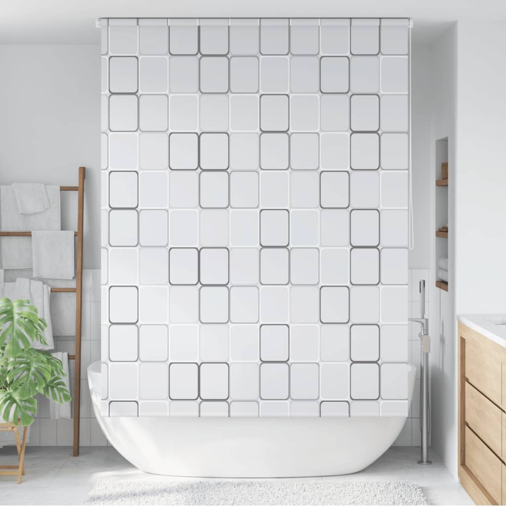 vidaXL Roletă perdea de duș 160x240 cm Model pătrate