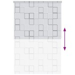 vidaXL Roletă perdea de duș 160x240 cm Model pătrate vidaXL Roletă perdea de duș 160x240 cm Model pătrate