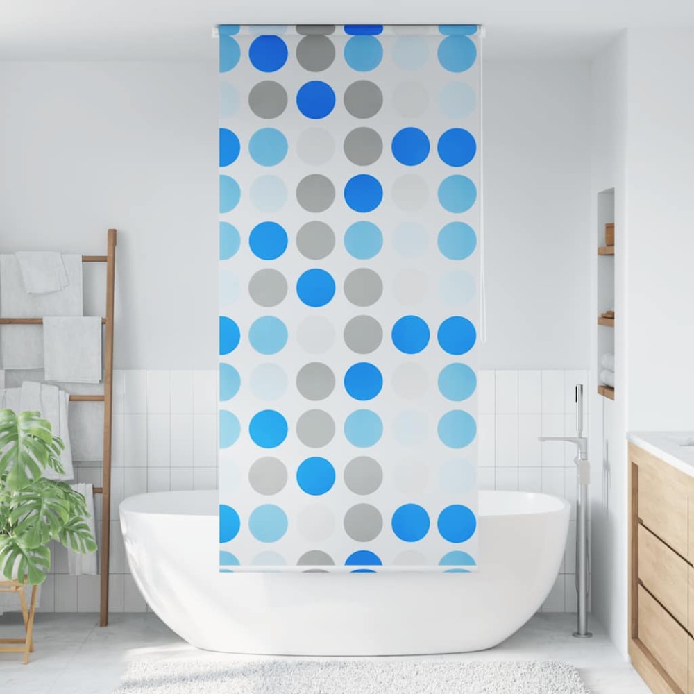 vidaXL Roletă perdea de duș 120x240 cm Model cercuri