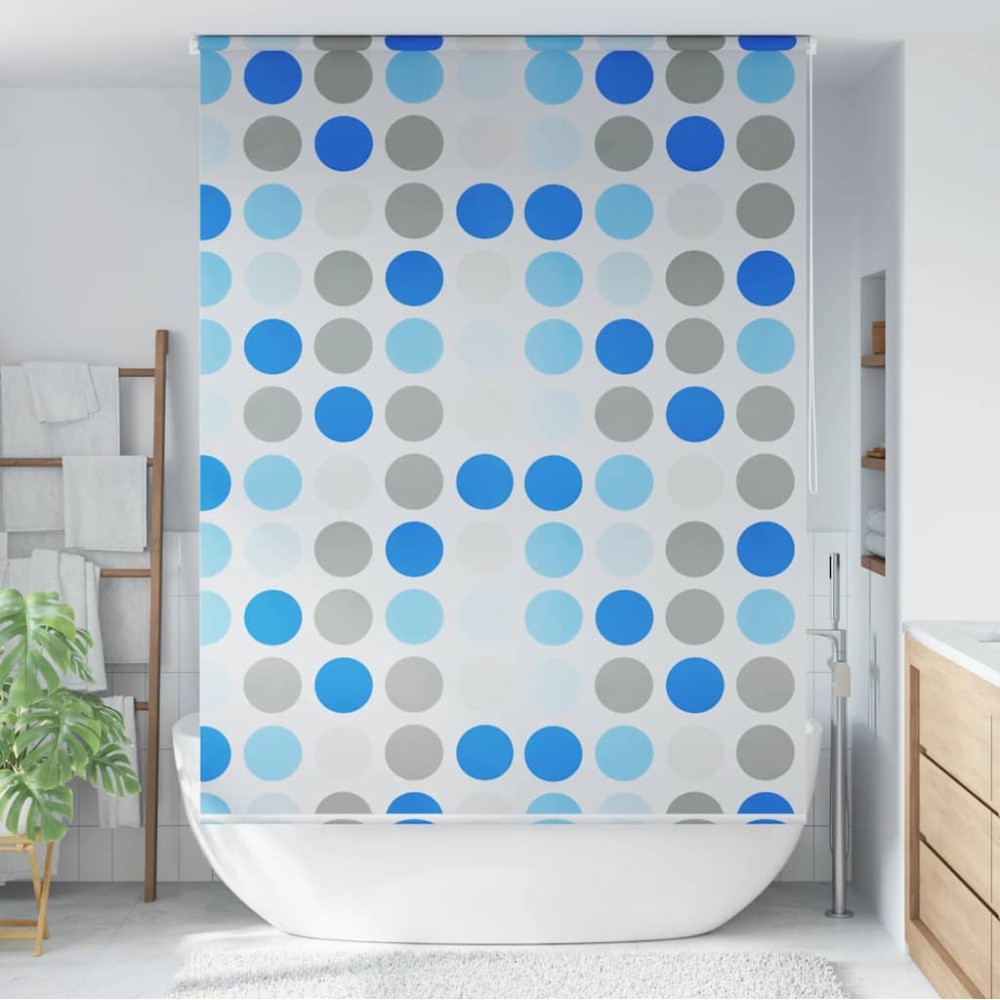 vidaXL Roletă perdea de duș 140x240 cm Model cercuri