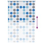 vidaXL Roletă perdea de duș 140x240 cm Model cercuri vidaXL Roletă perdea de duș 140x240 cm Model cercuri