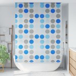 vidaXL Roletă perdea de duș 160x240 cm Model cercuri vidaXL Roletă perdea de duș 160x240 cm Model cercuri