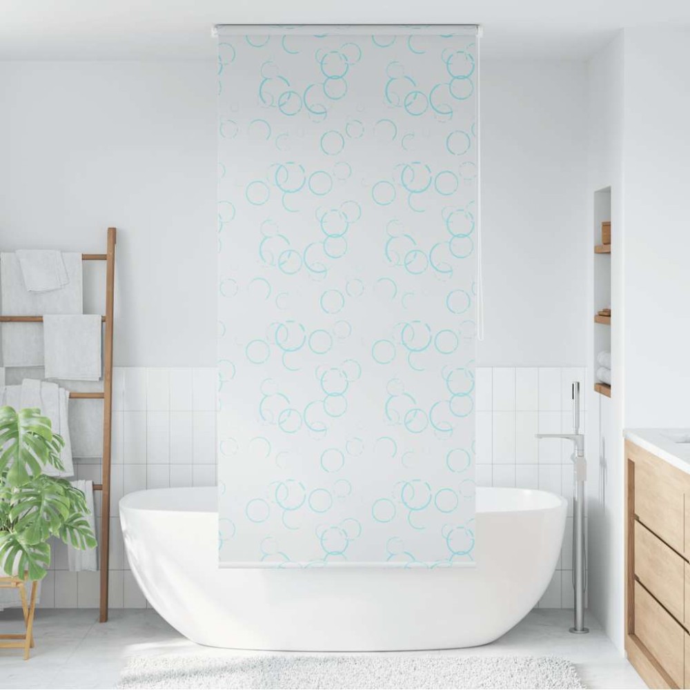 vidaXL Roletă perdea de duș 100x240 cm Model bule