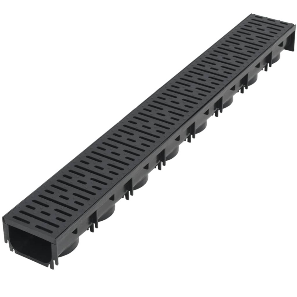 vidaXL Canale de drenaj, 3 buc, plastic, 3 m