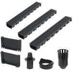 vidaXL Canale de drenaj, 3 buc, plastic, 3 m vidaXL Canale de drenaj, 3 buc, plastic, 3 m