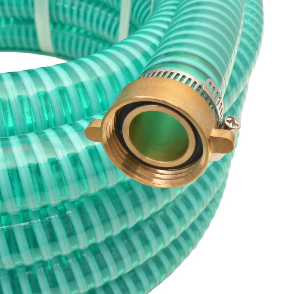 vidaXL Furtun de aspirație, conectori de alamă, 15 m,  25 mm, verde