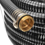 vidaXL Furtun de aspirație, conectori alamă, 7 m, 25 mm, negru vidaXL Furtun de aspirație, conectori alamă, 7 m, 25 mm, negru