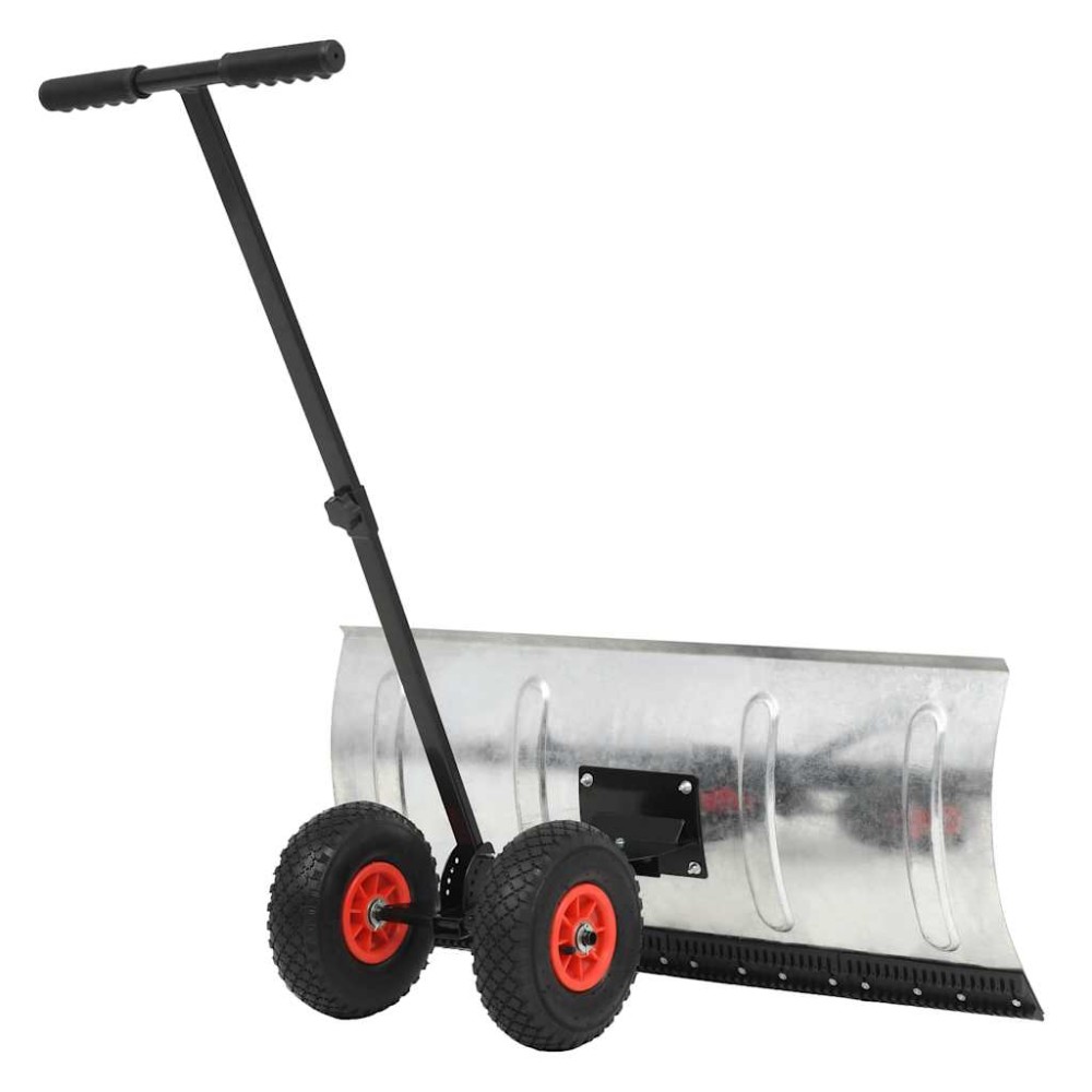 vidaXL Plug de zăpadă manual cu roți, 100 x 44 cm