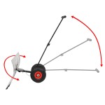 vidaXL Plug de zăpadă manual cu roți, 100 x 44 cm vidaXL Plug de zăpadă manual cu roți, 100 x 44 cm