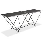 vidaXL Masă de lipire pliabilă, 200 x 60 x 78 cm, MDF și aluminiu vidaXL Masă de lipire pliabilă, 200 x 60 x 78 cm, MDF și aluminiu