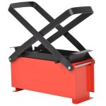 vidaXL Presă de bricheți din hârtie, oțel, 34x14x14 cm, negru și roșu vidaXL Presă de bricheți din hârtie, oțel, 34x14x14 cm, negru și roșu