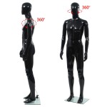 vidaXL Corp manechin masculin, suport din sticlă, negru lucios, 185 cm vidaXL Corp manechin masculin, suport din sticlă, negru lucios, 185 cm