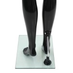 vidaXL Corp manechin feminin, suport din sticlă, negru lucios, 175 cm vidaXL Corp manechin feminin, suport din sticlă, negru lucios, 175 cm
