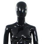 vidaXL Corp manechin feminin, suport din sticlă, negru lucios, 175 cm vidaXL Corp manechin feminin, suport din sticlă, negru lucios, 175 cm