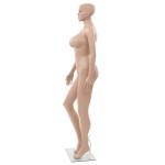 vidaXL Manechin feminin cu suport din sticlă, bej, 180 cm