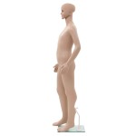 vidaXL Corp manechin copil, cu bază din sticlă, bej, 140 cm vidaXL Corp manechin copil, cu bază din sticlă, bej, 140 cm