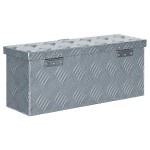vidaXL Cutie din aluminiu, 48,5 x 14 x 20 cm, argintiu vidaXL Cutie din aluminiu, 48,5 x 14 x 20 cm, argintiu