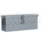 vidaXL Cutie din aluminiu, 48,5 x 14 x 20 cm, argintiu vidaXL Cutie din aluminiu, 48,5 x 14 x 20 cm, argintiu