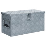 vidaXL Cutie din aluminiu, 61,5 x 26,5 x 30 cm, argintiu vidaXL Cutie din aluminiu, 61,5 x 26,5 x 30 cm, argintiu