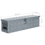 vidaXL Cutie din aluminiu, 80,5 x 22 x 22 cm, argintiu