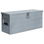 vidaXL Cutie din aluminiu, 76,5 x 26,5 x 33 cm, argintiu vidaXL Cutie din aluminiu, 76,5 x 26,5 x 33 cm, argintiu