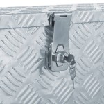 vidaXL Cutie din aluminiu, 76,5 x 26,5 x 33 cm, argintiu vidaXL Cutie din aluminiu, 76,5 x 26,5 x 33 cm, argintiu