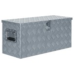 vidaXL Cutie din aluminiu, 80 x 30 x 35 cm, argintiu vidaXL Cutie din aluminiu, 80 x 30 x 35 cm, argintiu