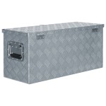 vidaXL Cutie din aluminiu, 80 x 30 x 35 cm, argintiu vidaXL Cutie din aluminiu, 80 x 30 x 35 cm, argintiu