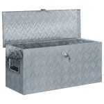 vidaXL Cutie din aluminiu, 80 x 30 x 35 cm, argintiu vidaXL Cutie din aluminiu, 80 x 30 x 35 cm, argintiu
