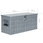 vidaXL Cutie din aluminiu, 80 x 30 x 35 cm, argintiu vidaXL Cutie din aluminiu, 80 x 30 x 35 cm, argintiu