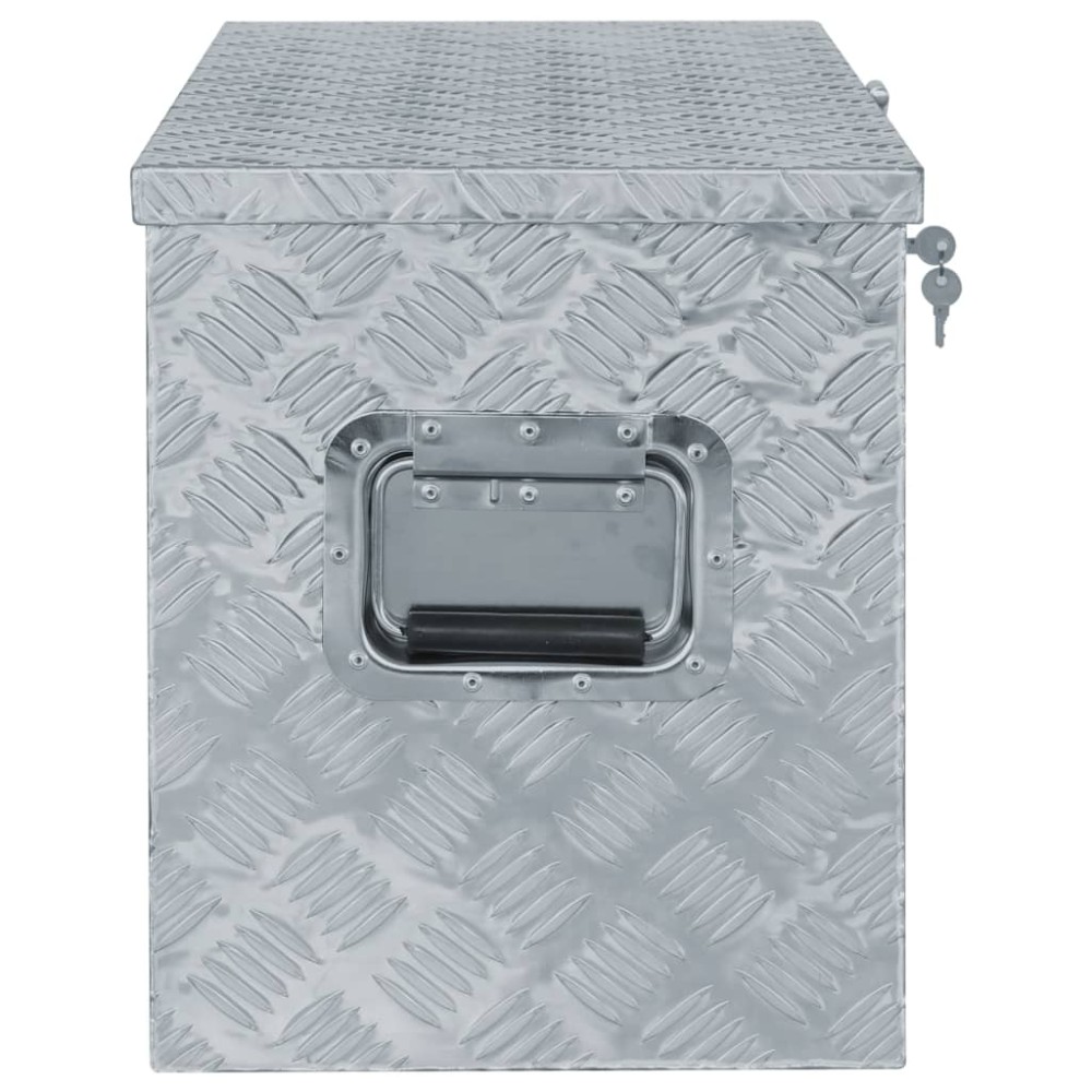 vidaXL Cutie din aluminiu, 90,5 x 35 x 40 cm, argintiu