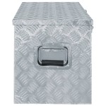vidaXL Cutie din aluminiu, 110,5 x 38,5 x 40 cm, argintiu vidaXL Cutie din aluminiu, 110,5 x 38,5 x 40 cm, argintiu