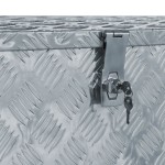 vidaXL Cutie din aluminiu, 110,5 x 38,5 x 40 cm, argintiu vidaXL Cutie din aluminiu, 110,5 x 38,5 x 40 cm, argintiu