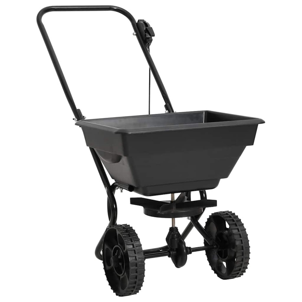 vidaXL Utilaj de împrăștiat sare, 80x46x75 cm, PVC și oțel, 15 L
