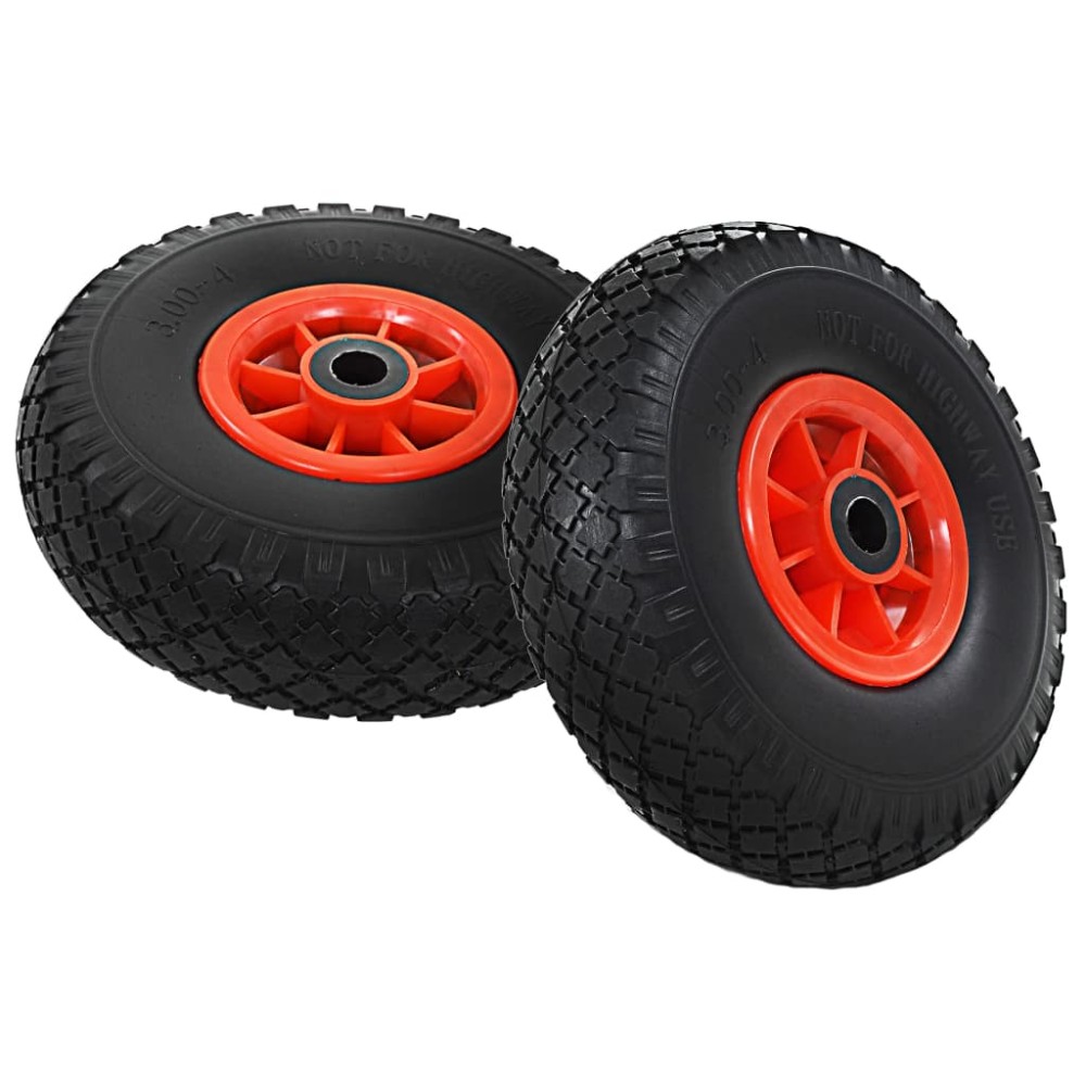 vidaXL Roți cărucior industrial, 2 buc, PU 3.00-4 (260 x 85)