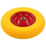 vidaXL Roată de roabă cu osie, 4.00-8, PU solid, 390 mm vidaXL Roată de roabă cu osie, 4.00-8, PU solid, 390 mm