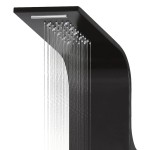 vidaXL Unitate panou de duș, negru, 20x44x130 cm, aluminiu vidaXL Unitate panou de duș, negru, 20x44x130 cm, aluminiu