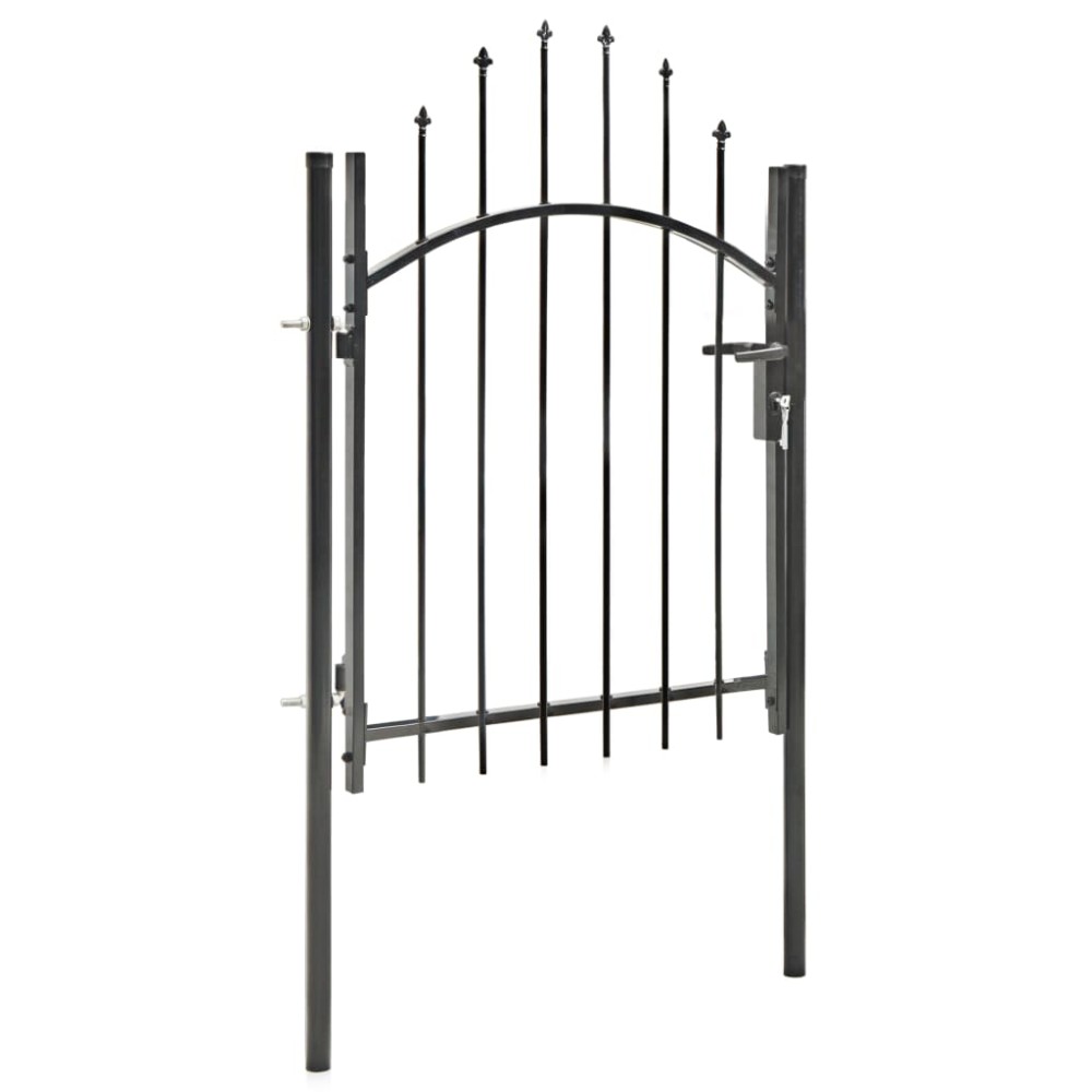 vidaXL Poartă de grădină, negru, 1 x 1,5 m, oțel