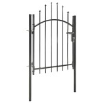 vidaXL Poartă de grădină, negru, 1 x 1,5 m, oțel vidaXL Poartă de grădină, negru, 1 x 1,5 m, oțel