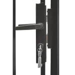 vidaXL Poartă de grădină, negru, 1 x 1,75 m, oțel